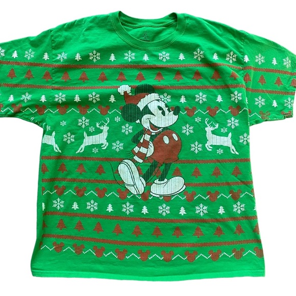 Disney Other - Walt Disney World Disneyland Resort Mickey Mouse Santa Christmas T-Shirt Tee XL